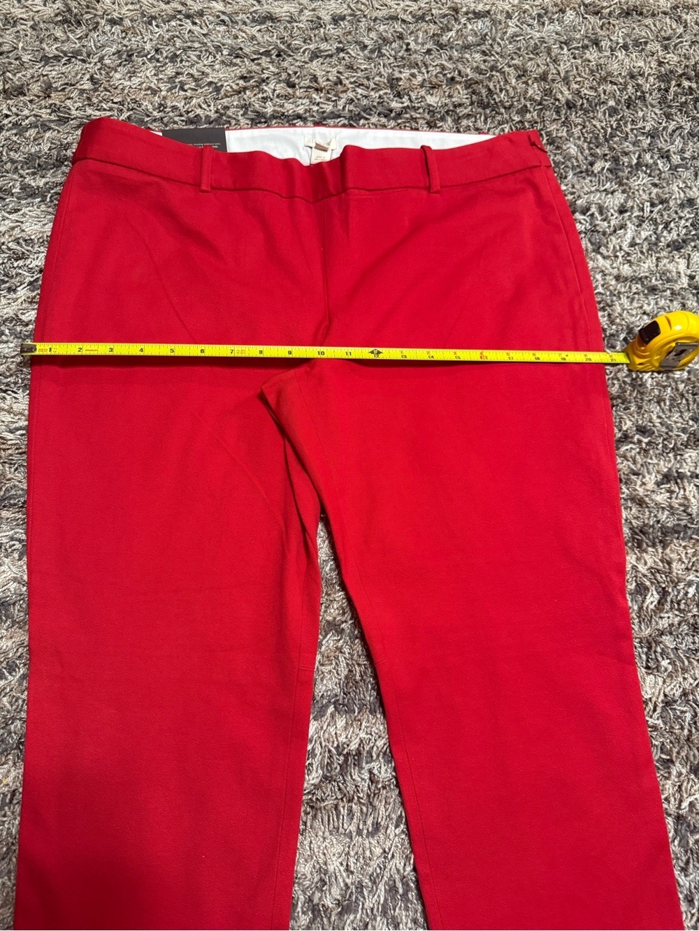 J. Crew Factory Red Cropped Ankle Pants Winnie Pant City Fit . - Picture 9 of 12